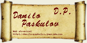 Danilo Paskulov vizit kartica